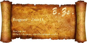 Bogner Zsolt névjegykártya