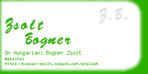 zsolt bogner business card